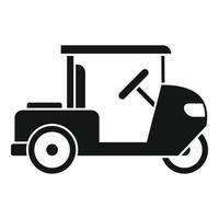 Golf cart caddy icon, simple style vector
