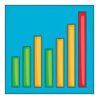 Chart graph icon, cartoon style vector