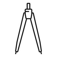 Carpenter compass icon, outline style vector