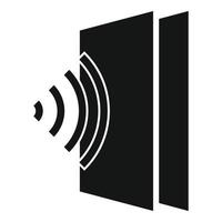 Sound absorbent icon, simple style vector