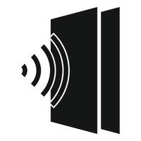 Sound absorbent icon, simple style vector