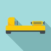 Factory lathe icon, flat style vector