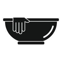 Wash basin icon, simple style vector