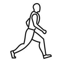 icono de hombre corriendo, estilo de contorno vector