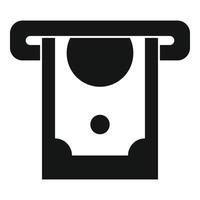 Money cash atm icon, simple style vector