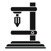 Construction milling machine icon, simple style vector