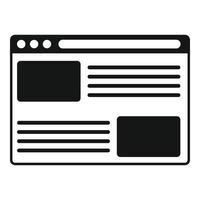 Affiliate marketing web page icon, simple style vector