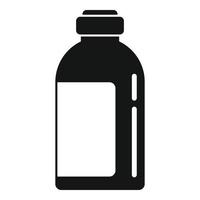 icono de botella química suavizante, estilo simple vector