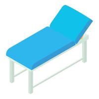 Medical bed icon, isometric 3d style vector