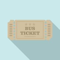 Smart bus ticket icon, flat style vector