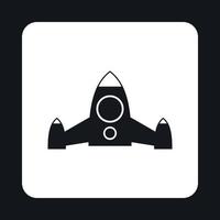 Big rocket icon, simple style vector