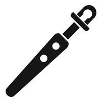 Syringe catheter icon, simple style vector