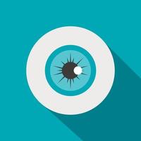 Eye icon, flat style vector