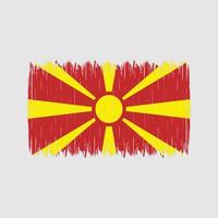 North Macedonia Flag Brush vector