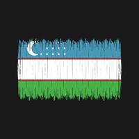 Uzbekistan Flag Brush vector