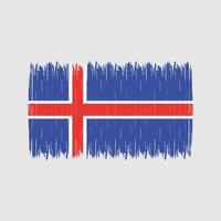 Iceland Flag Brush vector