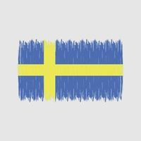 Sweden Flag Brush vector