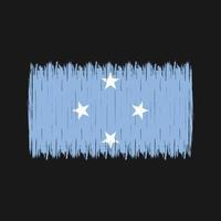 Micronesia Flag Brush vector