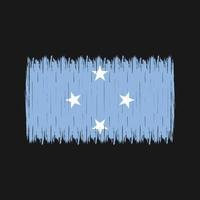 cepillo de bandera de micronesia vector