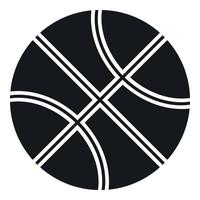 icono de pelota de baloncesto, estilo simple vector