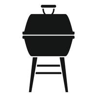 icono de parrilla brasero, estilo simple vector