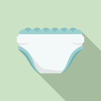 Clean diaper icon, flat style vector