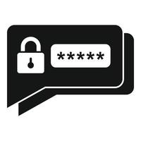 Sms authentication icon, simple style vector