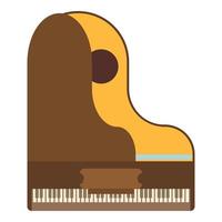 icono de piano de cola, estilo plano vector