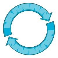 Refresh icon, cartoon style vector