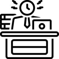 line icon for busy vector