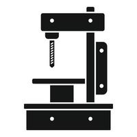 Metal milling machine icon, simple style vector