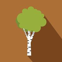 Birch icon, flat style vector