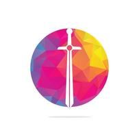 Sword icon vector illustration design logo, Sword logo