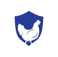 gallina, diseño de ilustración de plantilla de logotipo de vector de silueta de pollo hembra.