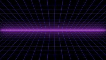 Retro style 80s Sci-Fi Background Futuristic with laser grid landscape. Digital cyber surface style of the 1980s. video