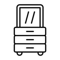 Dresser Line Icon vector