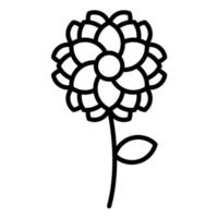 Dahlia Line Icon vector