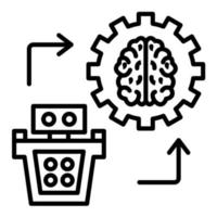 Machine Learning Line Icon vector
