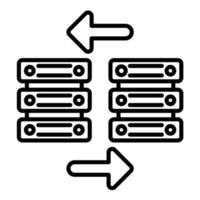 icono de línea de transferencia de datos vector