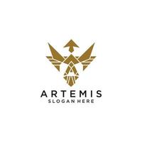 Artemis logo icon design template flat vector