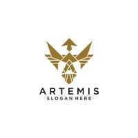 Artemis logo icon design template flat vector