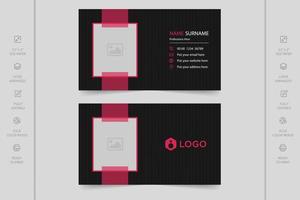 Colorful creative modern horizontal professional minimal company business card design vector