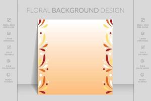Fondo de diseño de marco floral de flores de colores ornamentales transparente vintage dibujado a mano vector