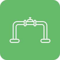 Pipeline Line Round Corner Background Icons vector