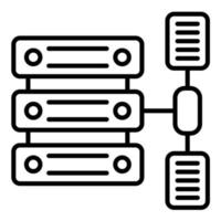 Data Transformation Line Icon vector