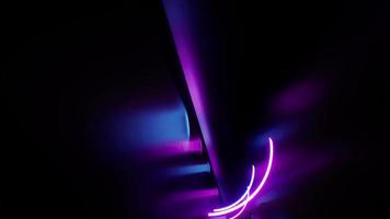 Glowing Curved Fluorescent Lamp Tunnel VJ Loop video