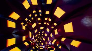 boucle vj de tunnel de lumières multiples colorées clignotantes video