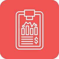 Graphical Report Line Round Corner Background Icons vector