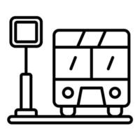 use el icono de la línea de transporte público vector