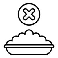 Eating Disorder Line Icon vector